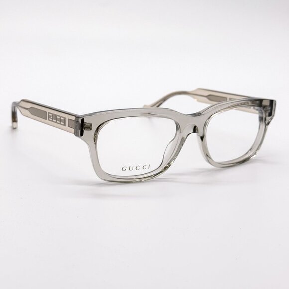 NEW GUCCI GG1731O 004 TRANSPARENT PALE KHAKI GREEN UNISEX EYEGLASSES GUCCI - Picture 6 of 12